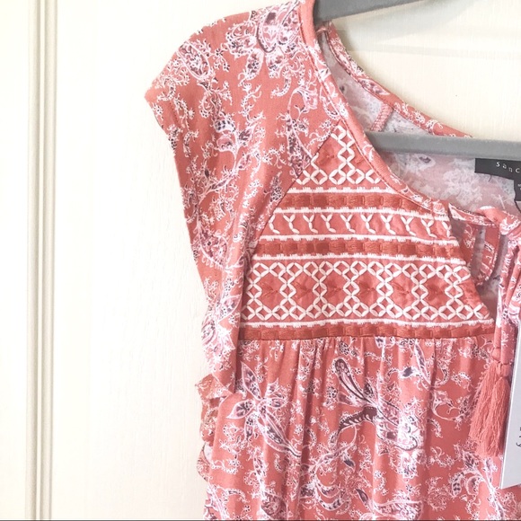 Sanctuary Wild Bell Top - Boho - Crochet - Tassels - Pink Floral - SMALL NWT - Picture 7 of 10